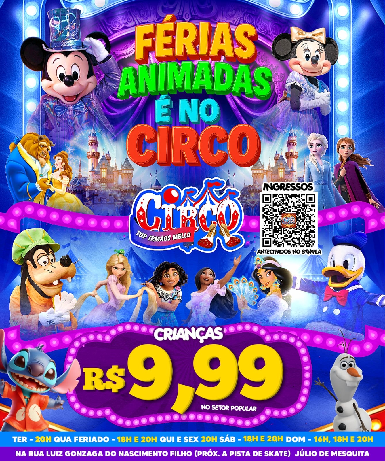 CIRCO TOP|Disney Stitch|SOROCABA|Sábado às 20h
