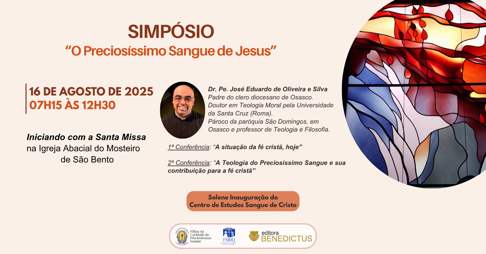 SIMPÓSIO SOBRE O PRECIOSÍSSIMO SANGUE DE JESUS