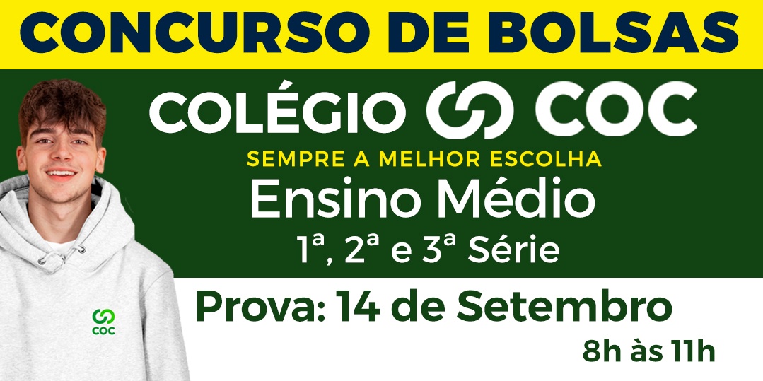 Concurso de Bolsas COC 2026 - Ensino Médio
