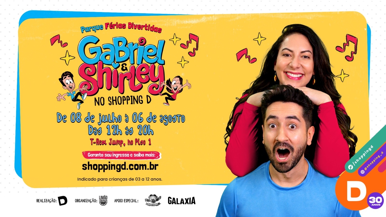PARQUE FÉRIAS DIVERTIDAS GABRIEL E SHIRLEY NO SHOPPING D