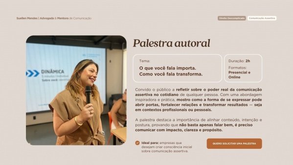 Imagem do evento Palestra O que você fala importa. Como você fala transforma.