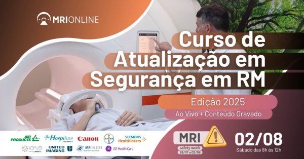 Imagem do evento Curso Anual de Segurança em Ressonância Magnética MRIONLINE - Edição 2025