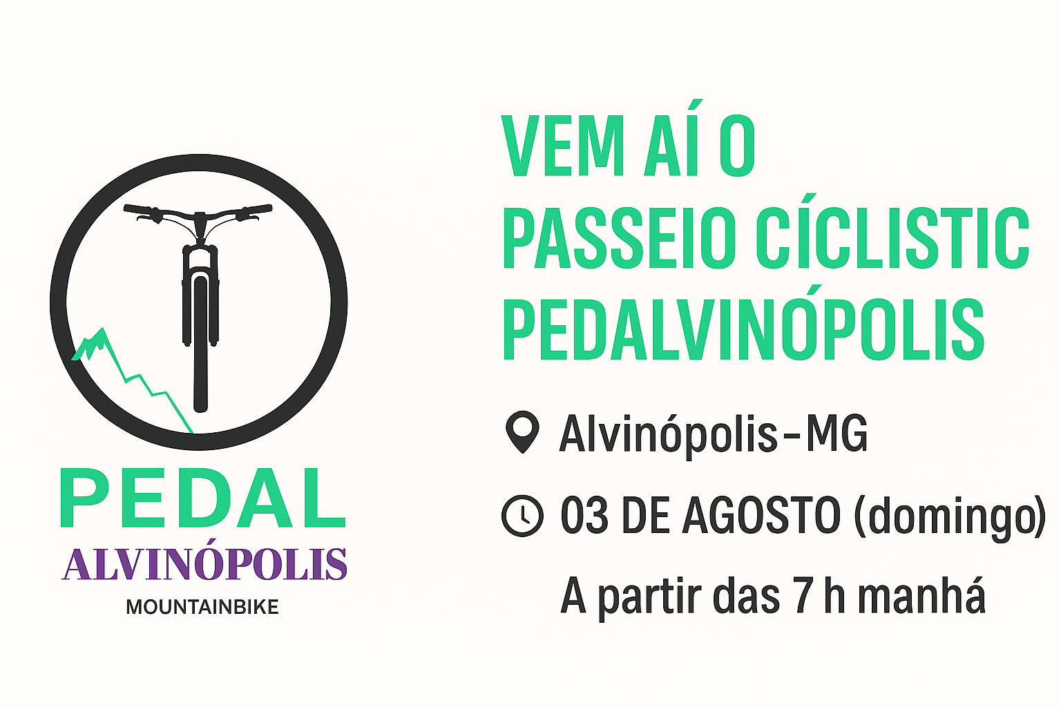 Passeio ciclístico pedal Alvinopolis