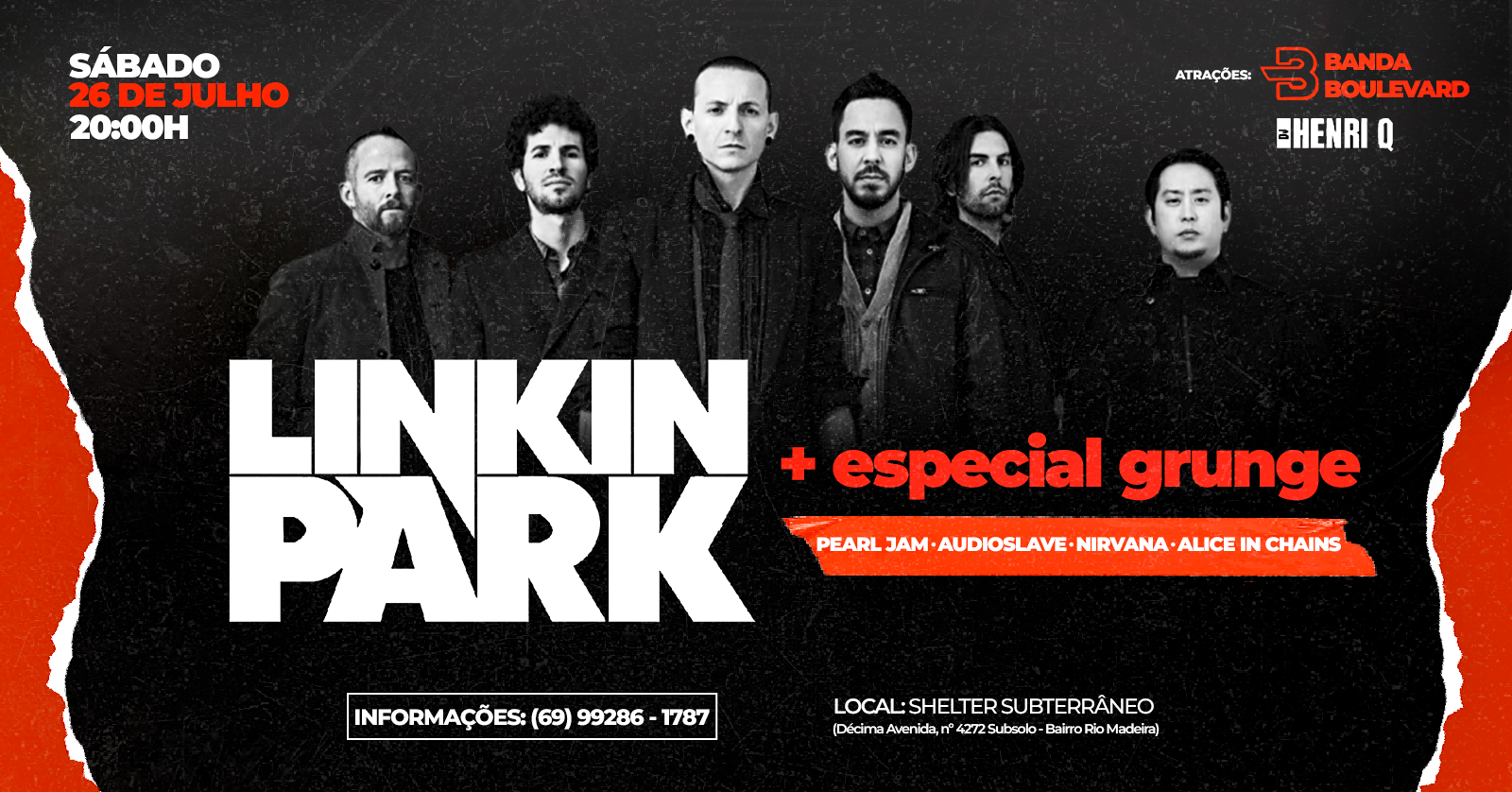 Especial Linkin Park + Grunge - Banda Boulevard