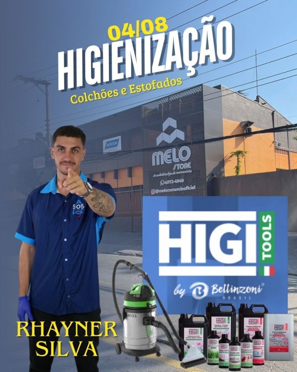 Banner HIGIENIZAÇÃO COM RHAYNER SILVA - HIGI.TOOLS