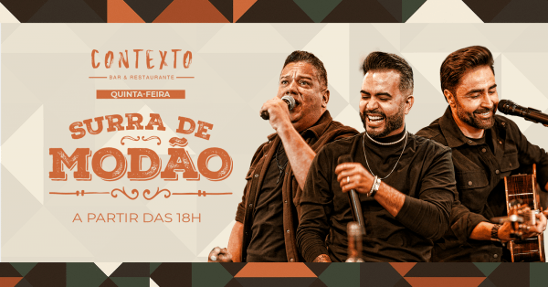 Imagem do evento Surra de Modão | 24 de Julho | Quinta-feira | Varanda do Contexto