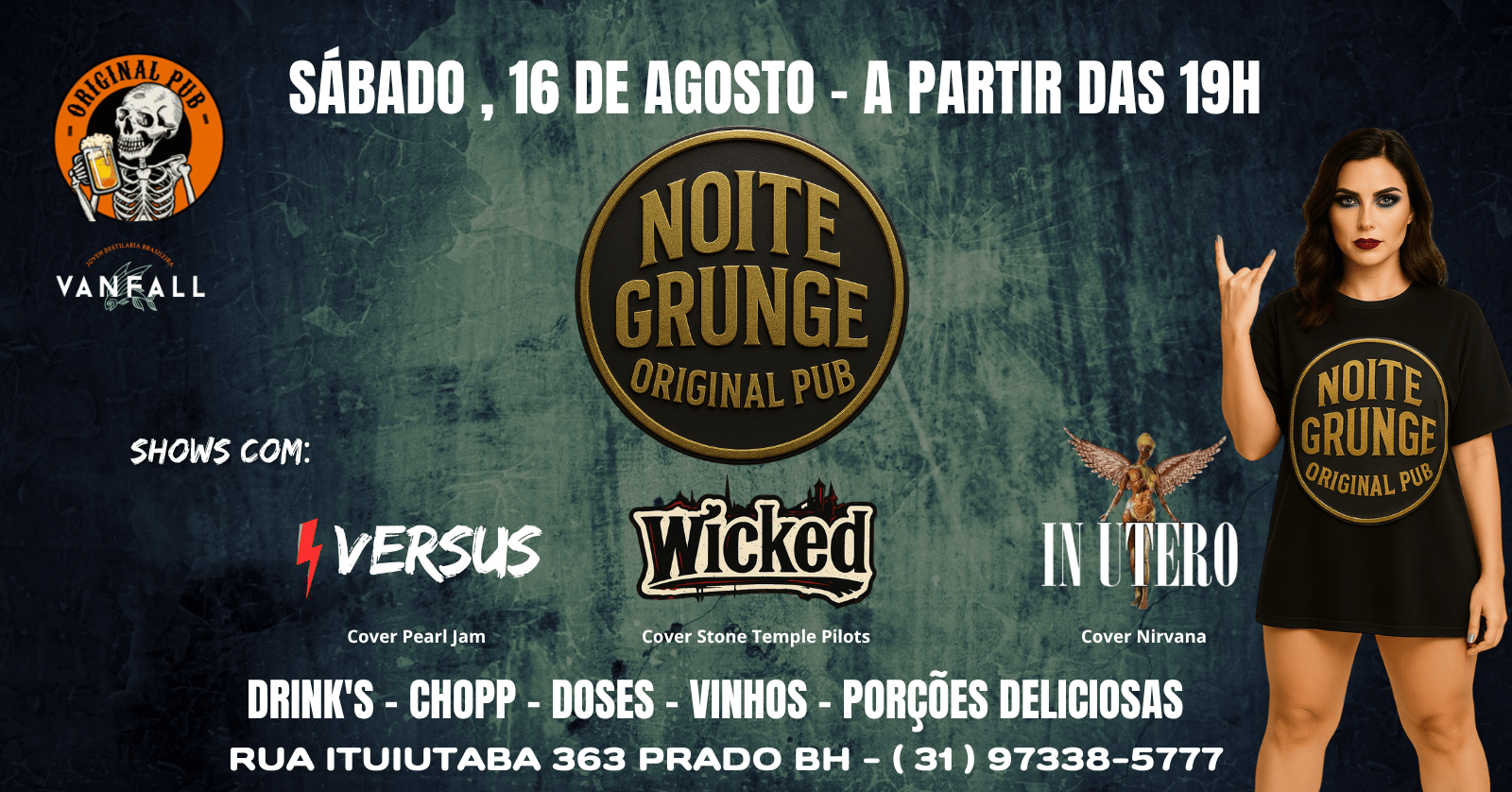 NOITE GRUNGE ORIGINAL PUB