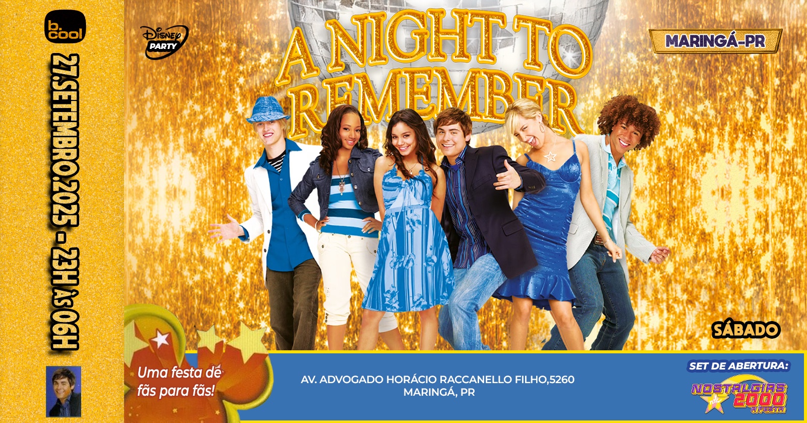 SÁBADO: A Night To Remember - Edição MARINGÁ - Av. Advogado Horácio Raccanello Filho, 5260