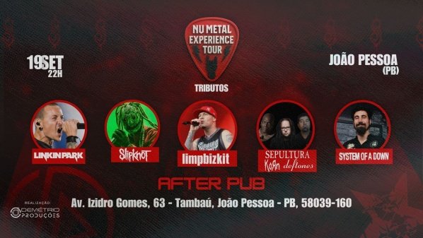 Imagem do evento Nu metal experience tour em João Pessoa/PB