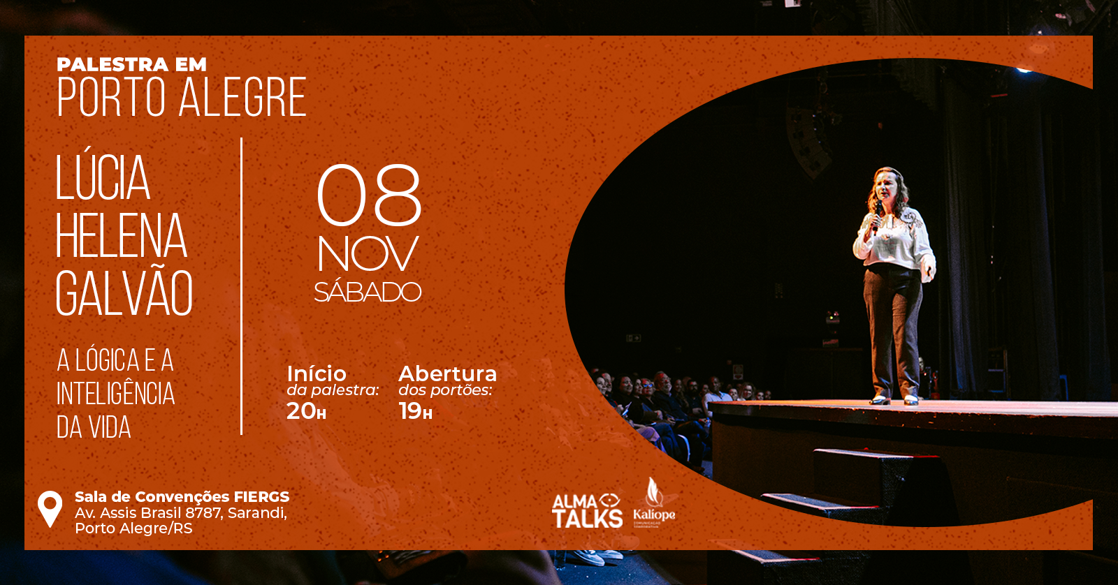 Lúcia Helena Galvão em Porto Alegre - Palestra "A Lógica e a Inteligência da Vida"