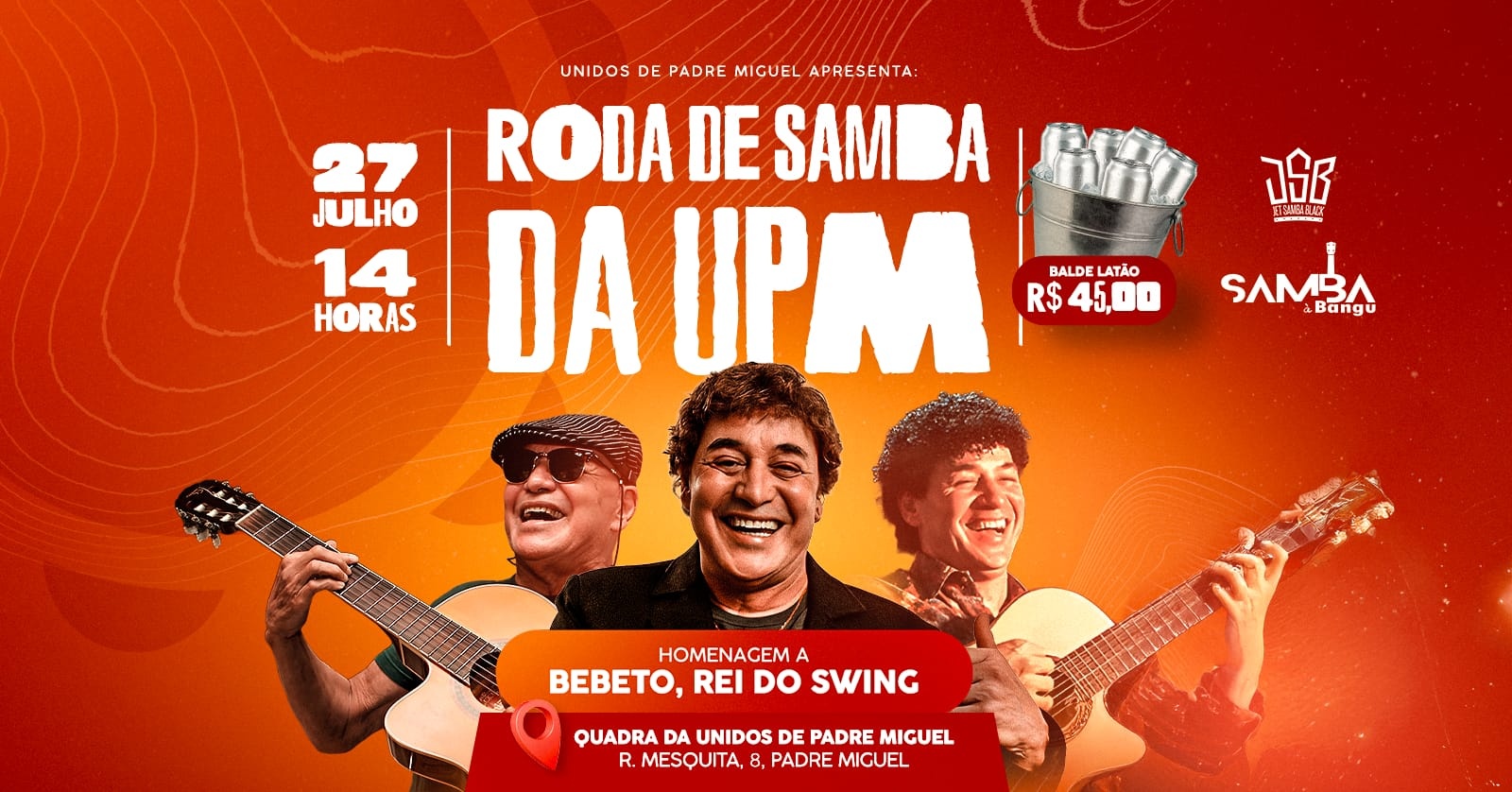 Roda de Samba UPM Homenageia e Recebe Bebeto