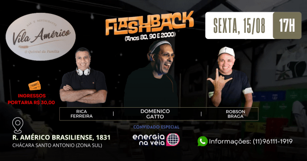 FLASHBACK - VILA AMÉRICO em São Paulo - Sympla