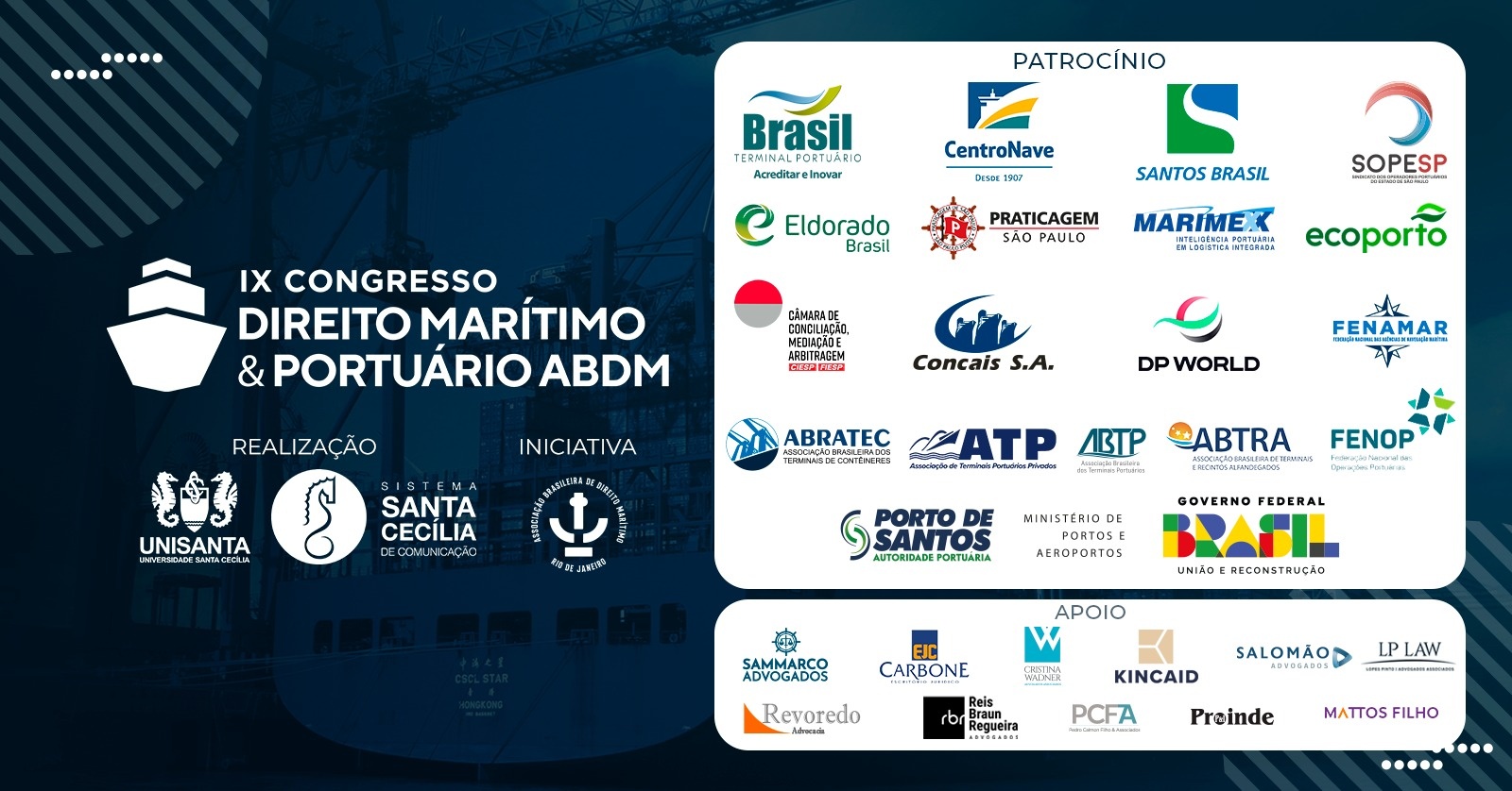 IX Congresso de Direito Marítimo e Portuário ABDM