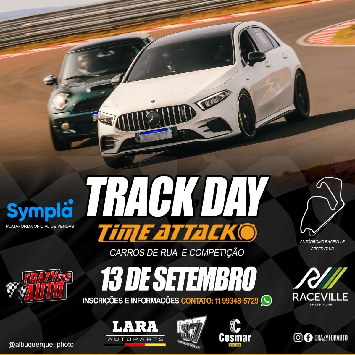 TRACK DAY E TIME ATTACK ABERTO NO RACEVILLE - SÁBADO - 13.09.2025 (VAGAS LIMITADAS)