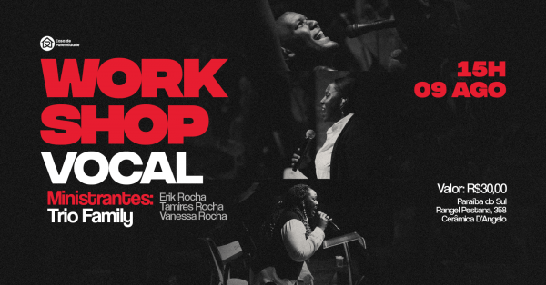 Banner  Workshop Vocal com o Trio Family