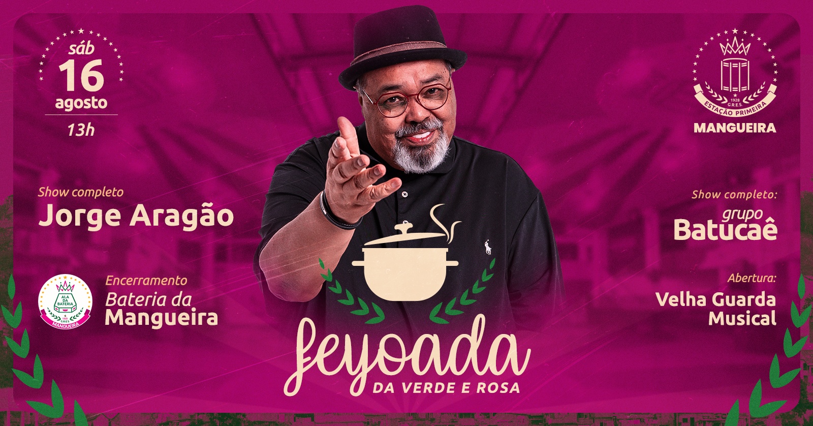 Feijoada da Mangueira com Jorge Aragão uma Tarde de Samba e Sabor ! em Rio de Janeiro
