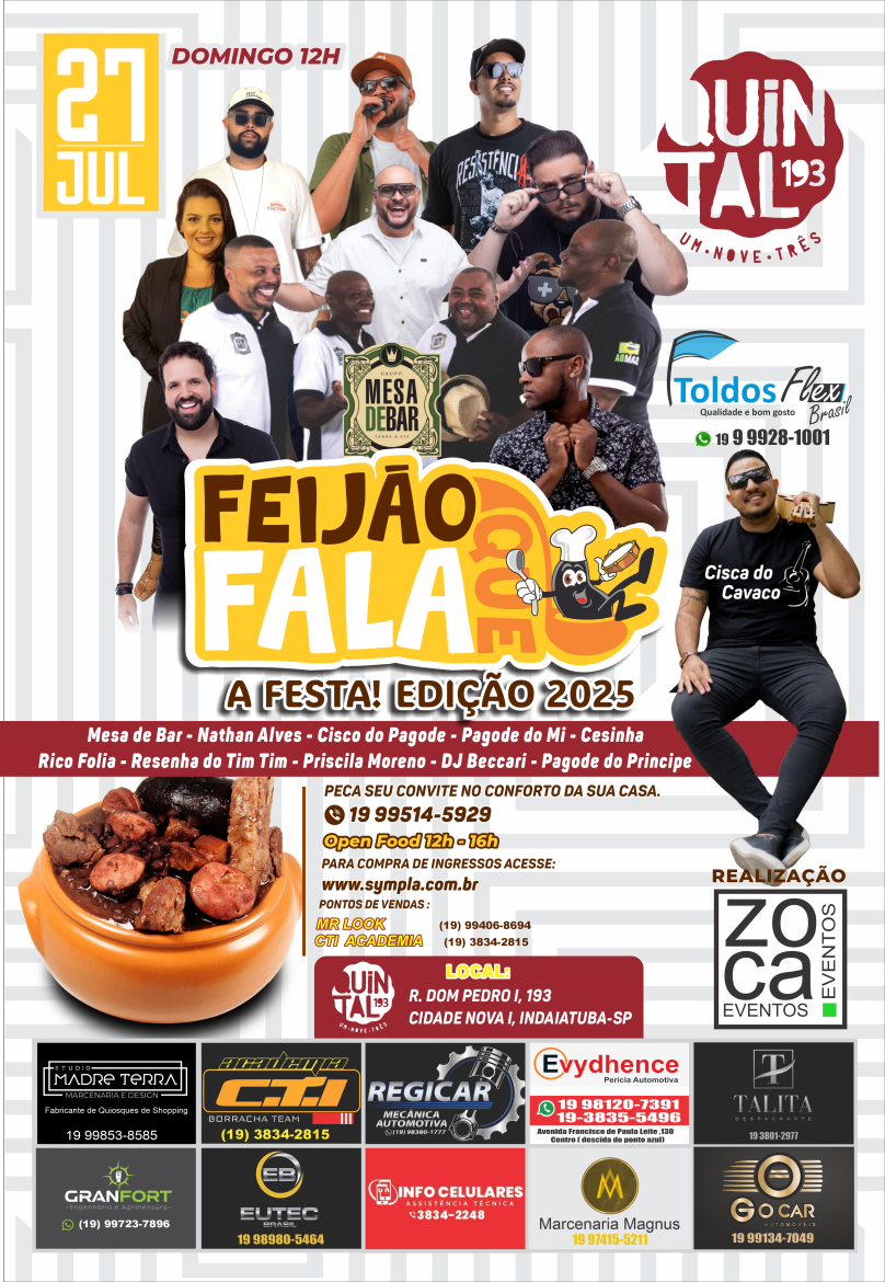 Feijão Que Fala ! AFesta edição 2025 . FEIJOADA