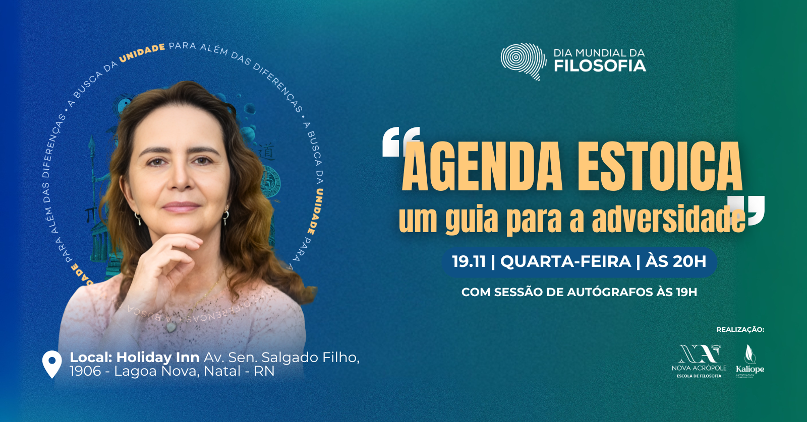 Natal - Palestra Lúcia Helena Galvão - Agenda estóica: um guia para a adversidade  - 19/11/2025