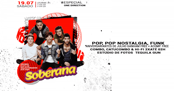 Imagem do evento Soberana  | Pop, Funk - Especial One Direction|