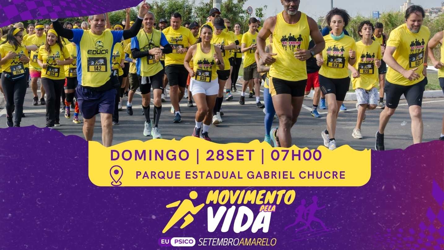 Inscrição Movimento pela vida - Setembro amarelo 2025 - EuPsico