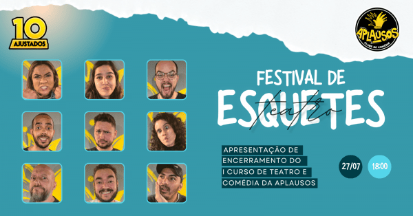 Imagem do evento DOMINGO - Festival de Enquetes - Apresentação Final - Curso de Teatro e Comédia da Aplausos