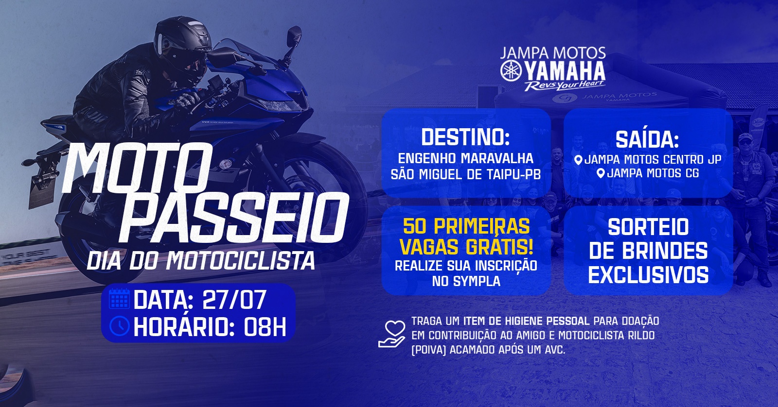 JAMPA MOTOS CGD | CONVITE ESPECIAL DIA DO MOTOCICLISTA