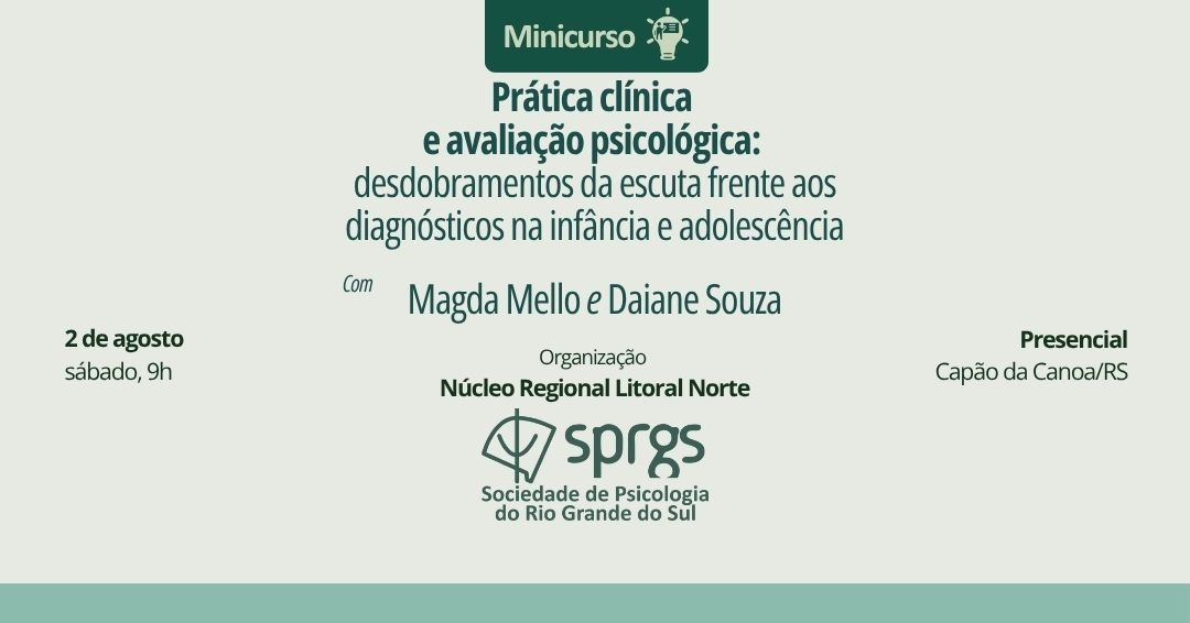 Minicurso Prática clínica e avaliação psicológica na infância e adolescência