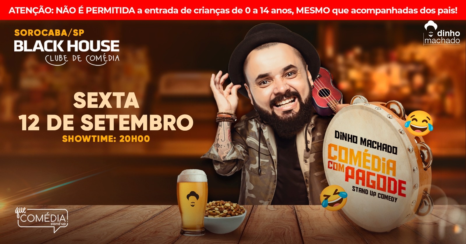 DINHO MACHADO EM SOROCABA  - COMÉDIA COM PAGODE - STAND UP COMEDY
