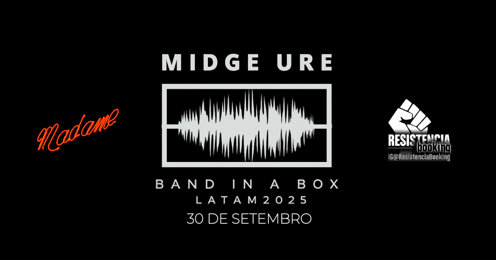 Madame Club apresenta: MIDGE URE (Ultravox, Visage)