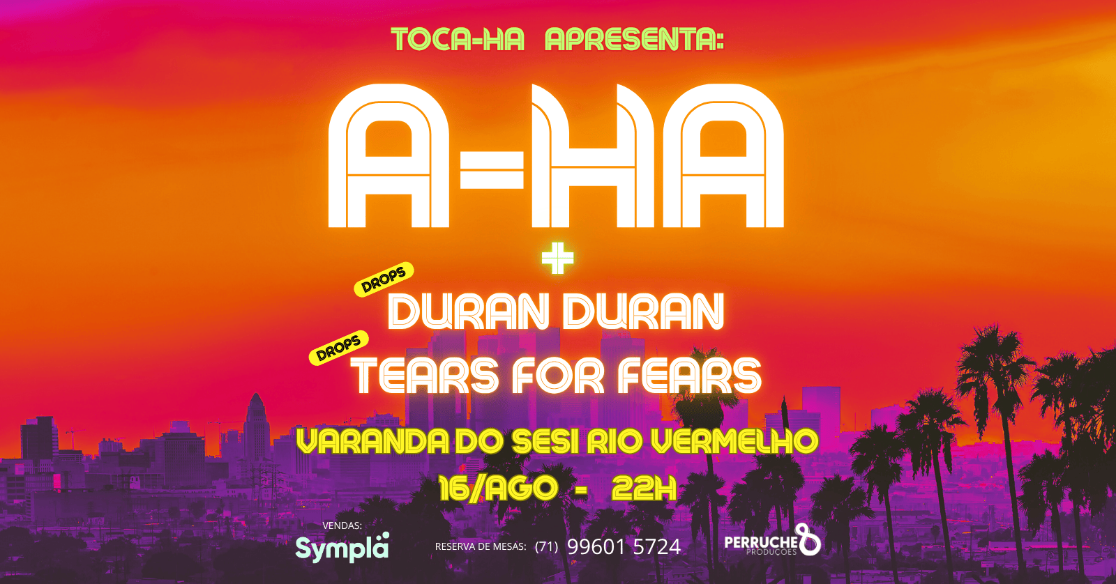Tributo ao a-ha com drops de Duran Duran e Tears for Fears