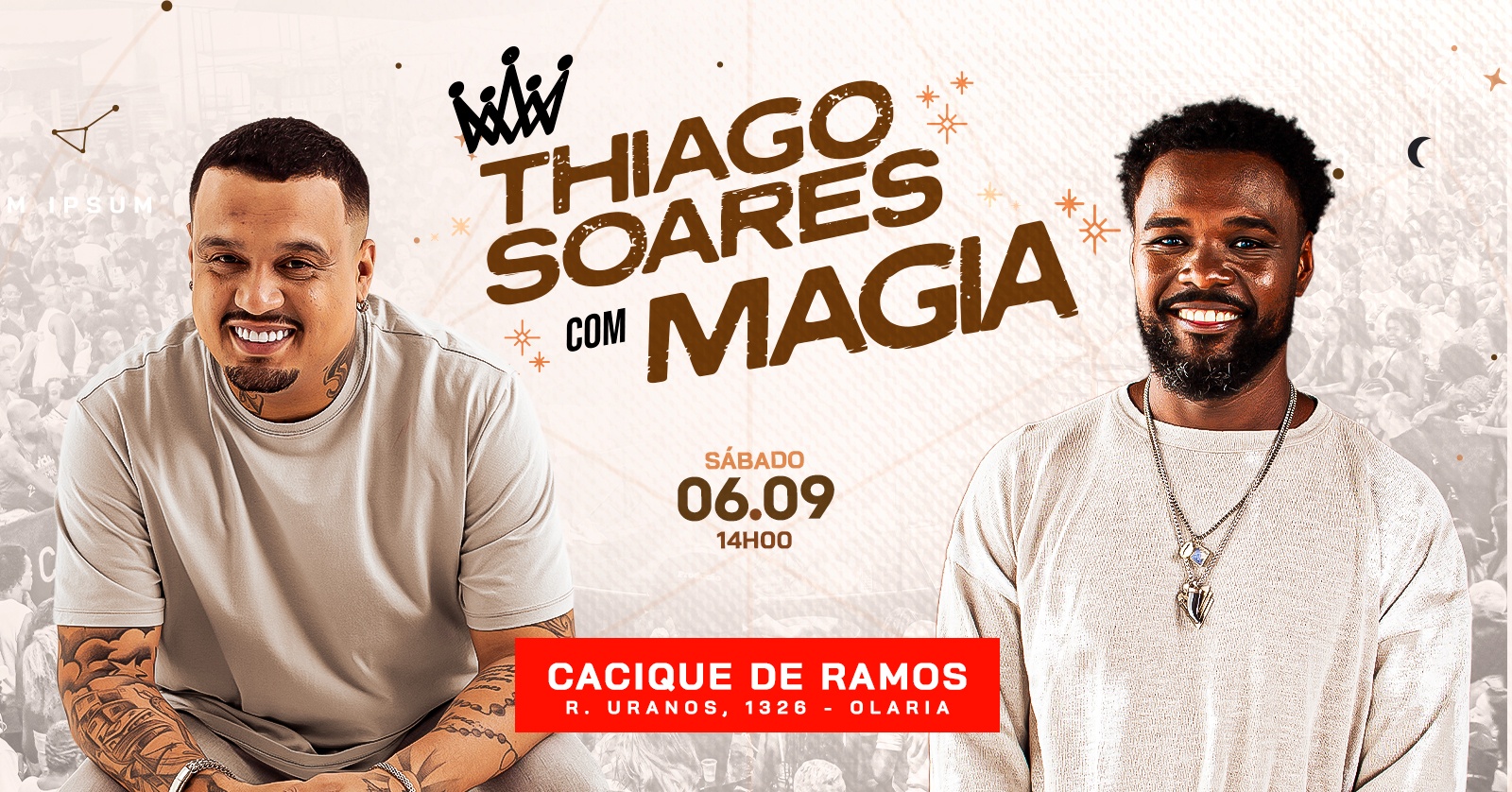Thiago Soares com Magia  no Cacique de Ramos