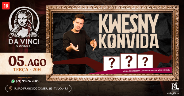 Banner DA VINCI COMEDY  EM:  KWESNY KONVIDA [05/08]