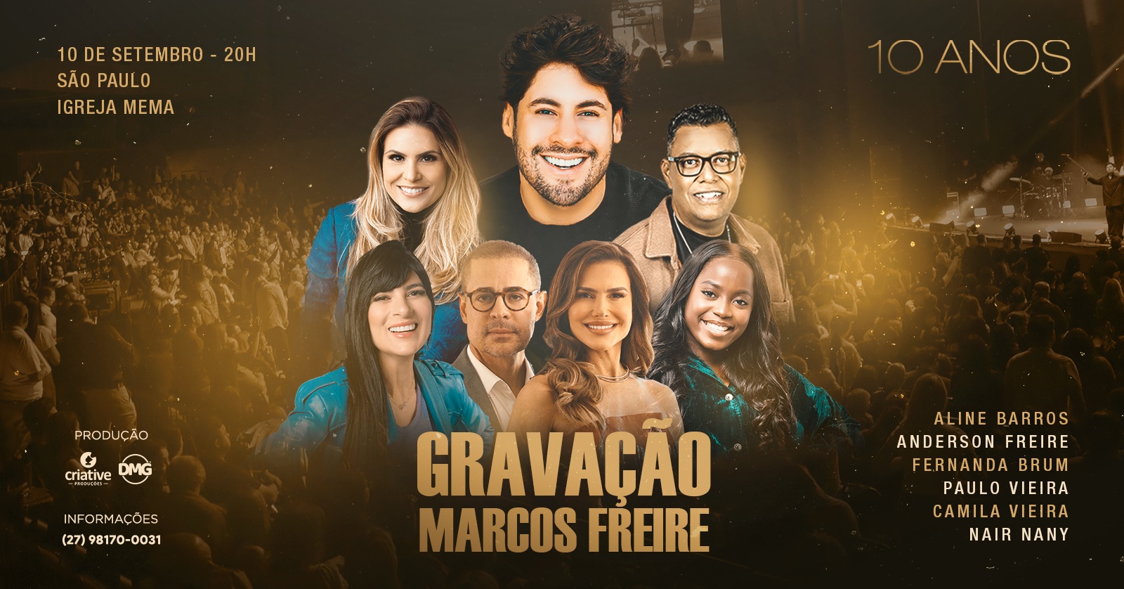 Gravação DVD 10 Anos Marcos Freire com Participações Especiais