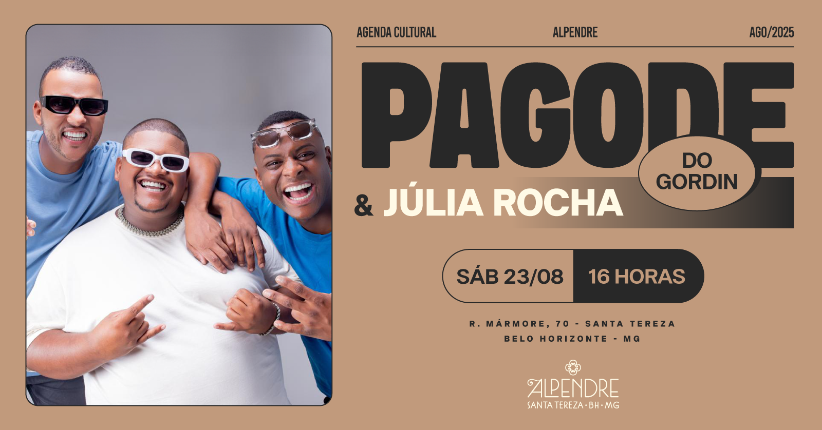 Pagode do Gordin convida Julia Rocha