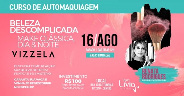 Banner CURSO AUTOMAQUIAGEM COM VIZZELA