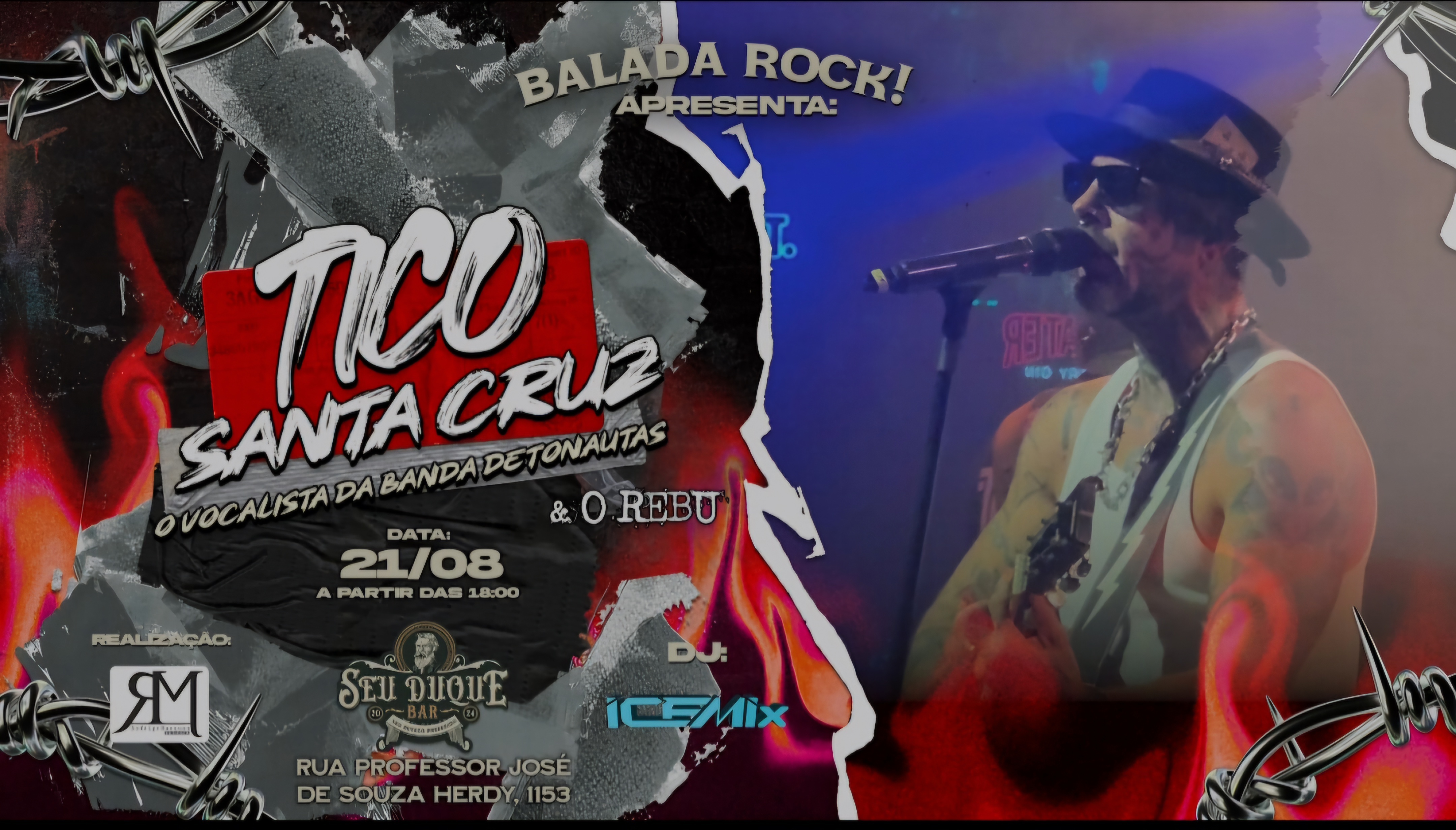 TICO SANTA CRUZ  O REBU NO SEU DUQUE BAR EM CAXIAS