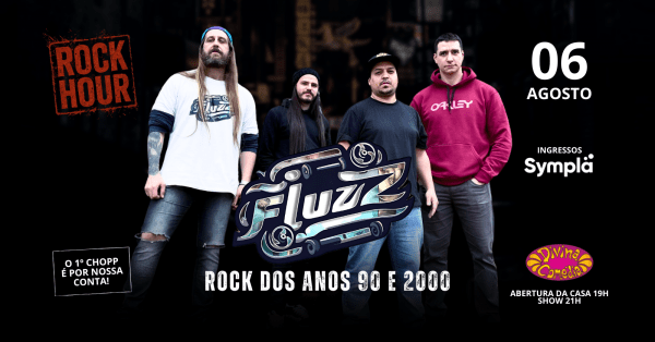 Banner Rock Hour - Banda Fluzz (Rock 90s e 2000s)