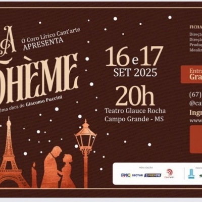 Ópera La Bohème em Campo Grande - Sympla