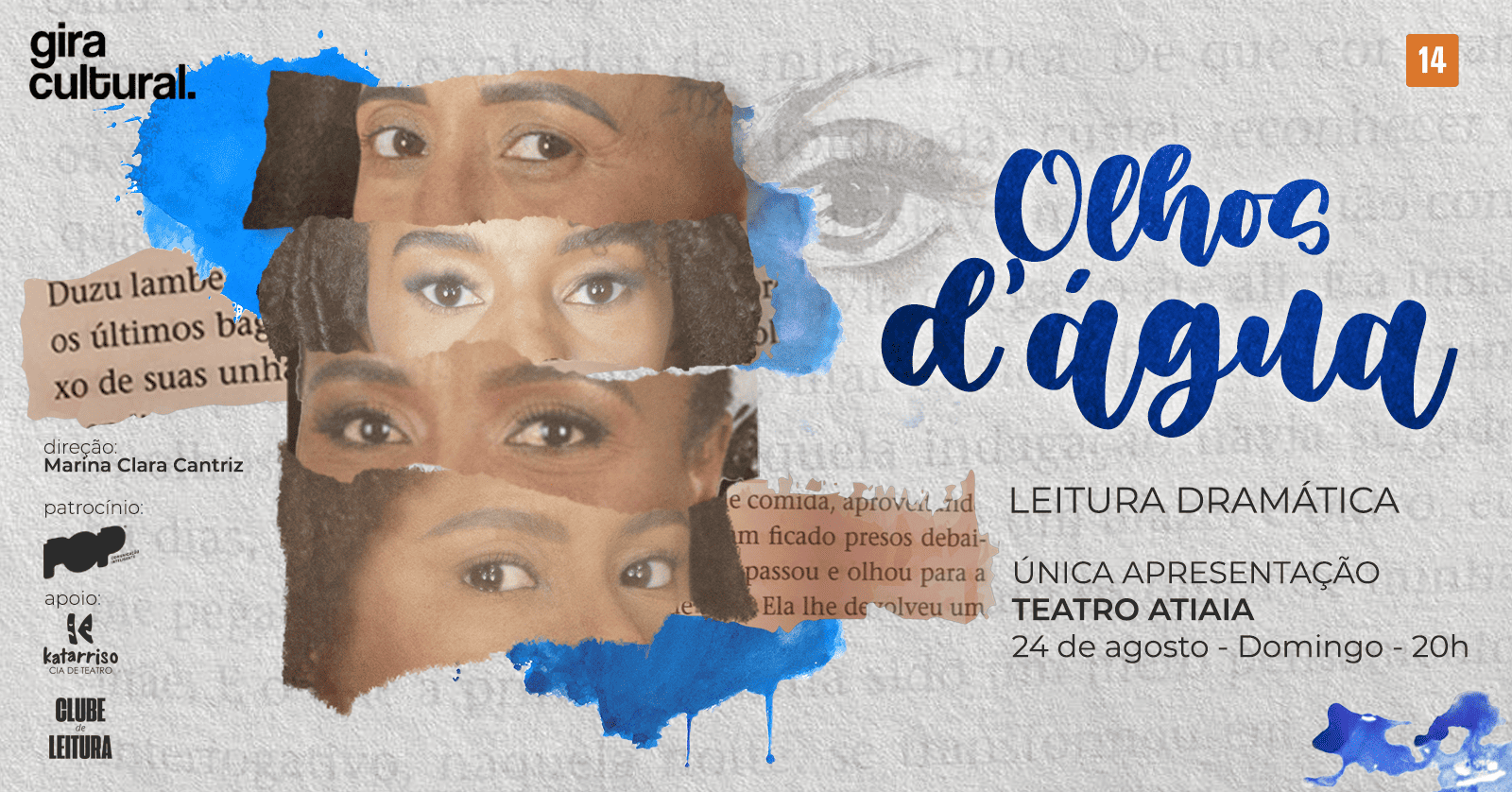 Espetáculo Olhos d'água - Leitura dramática