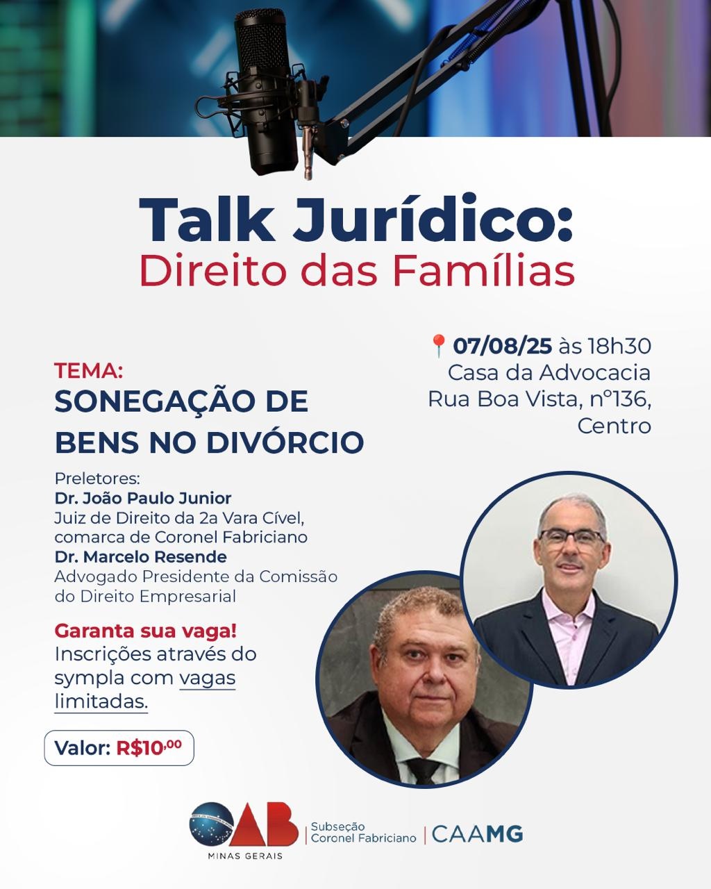 Talk  Jurídico: Direito das Famílias