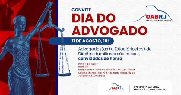 Confraternização - Dia do Advogado 2025 - OAB/RJ Barra da Tijuca em Rio ...