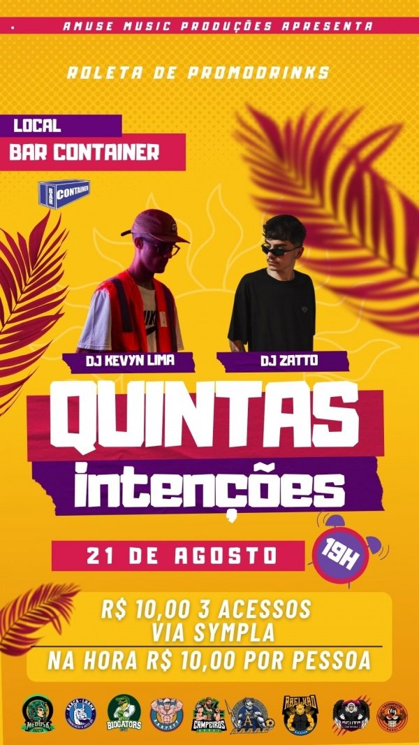 Imagem do evento QUINTAS INTENÇÕES 1.0