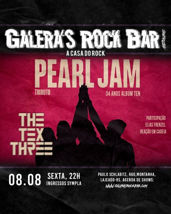 Imagem do evento The Tex Three - Pearl Jam Tribute no Galera's!