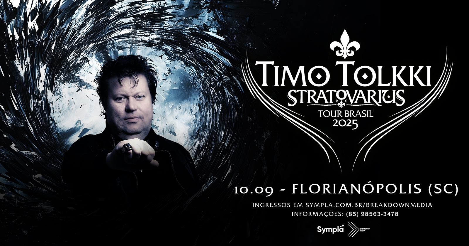 Timo Tolkki em Florianópolis-SC - Tour Brasil 2025