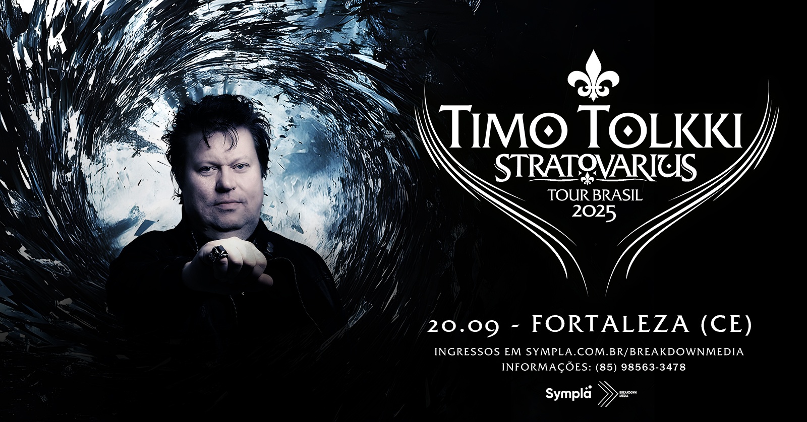 Timo Tolkki em Fortaleza - Tour Brasil 2025