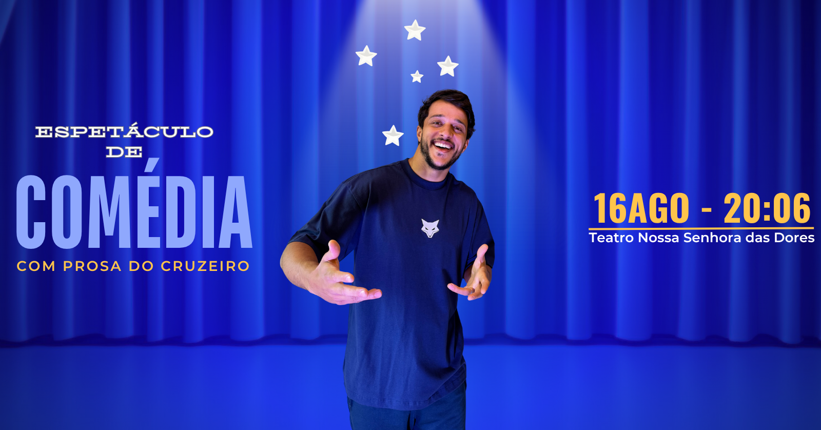 Espetáculo de comédia com Prosa do Cruzeiro