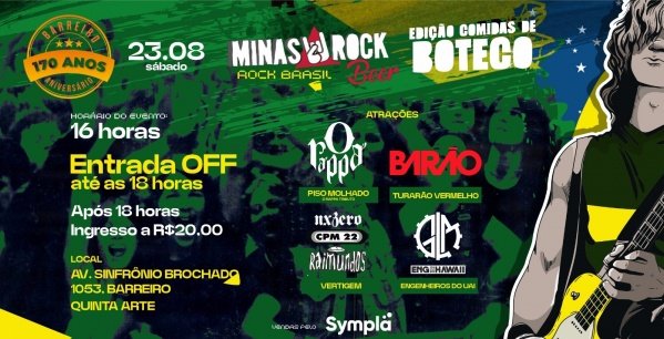 Minas Rock Beer/ Comidas de Boteco