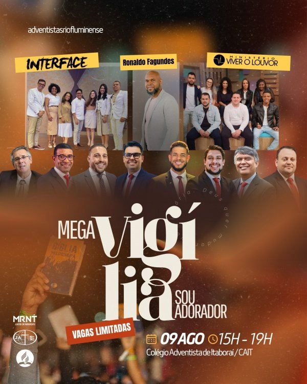 Banner MEGA VIGÍLIA - SOU ADORADOR - CAIT 09/08