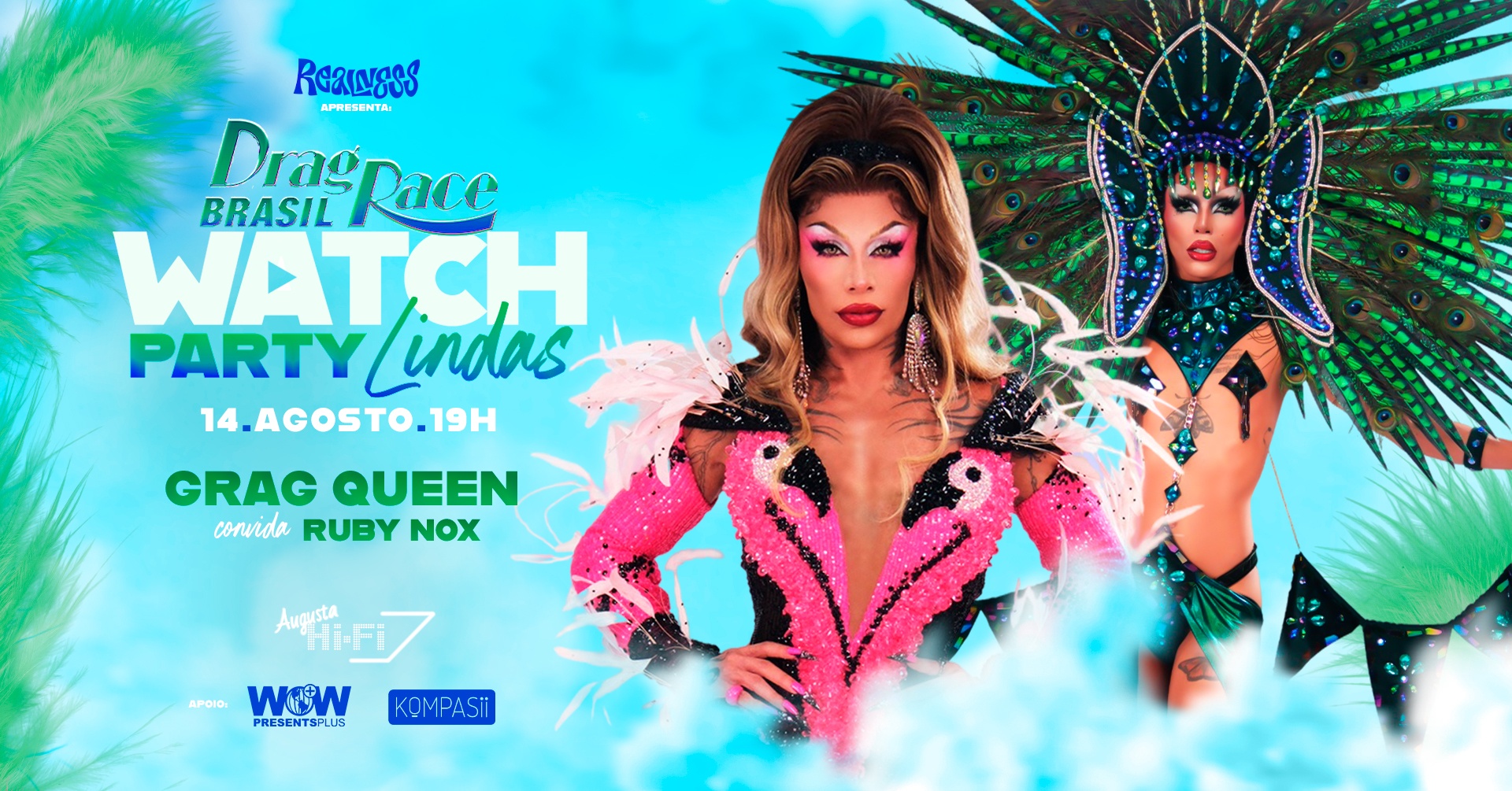 Assista Drag Race Brasil ao vivo com Grag Queen e Ruby Nox (Ep 06)