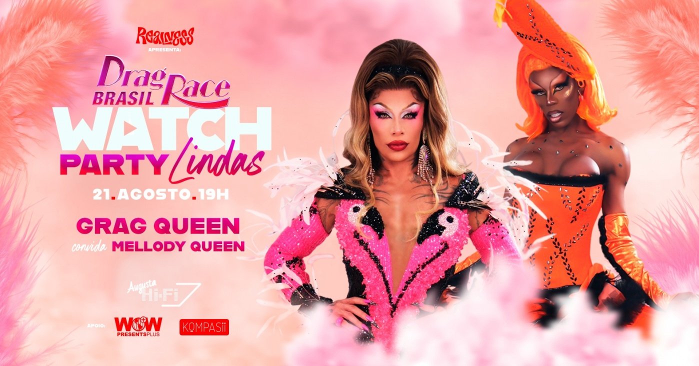 Assista Drag Race Brasil ao vivo com Grag Queen, Mellody Queen e